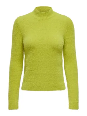 Onlpiumo Ls Highneck Cs Knt - Lime