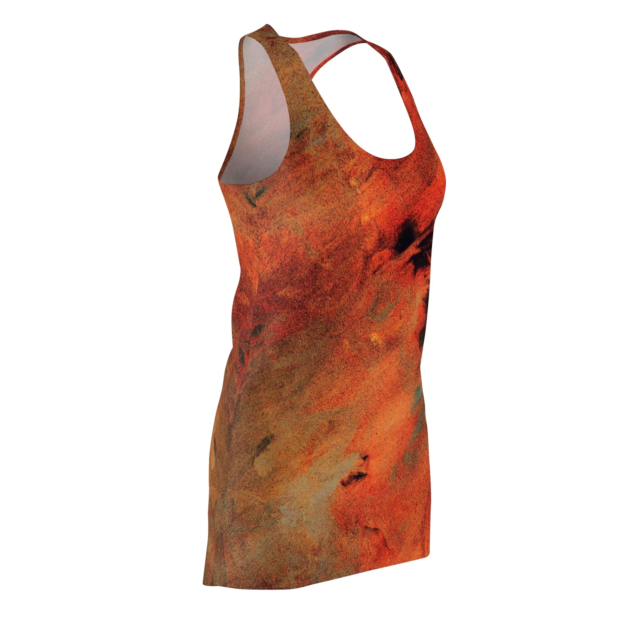 Orange flush - Inovax Women's Cut & Sew Racerback Dress