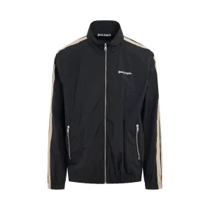 Palm Angels Nylon Stripe Track Jacket in Black