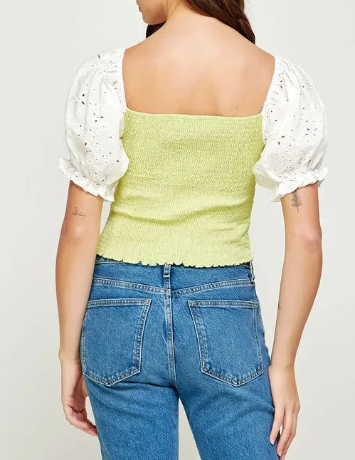 Parker Eyelet Sleeve Top