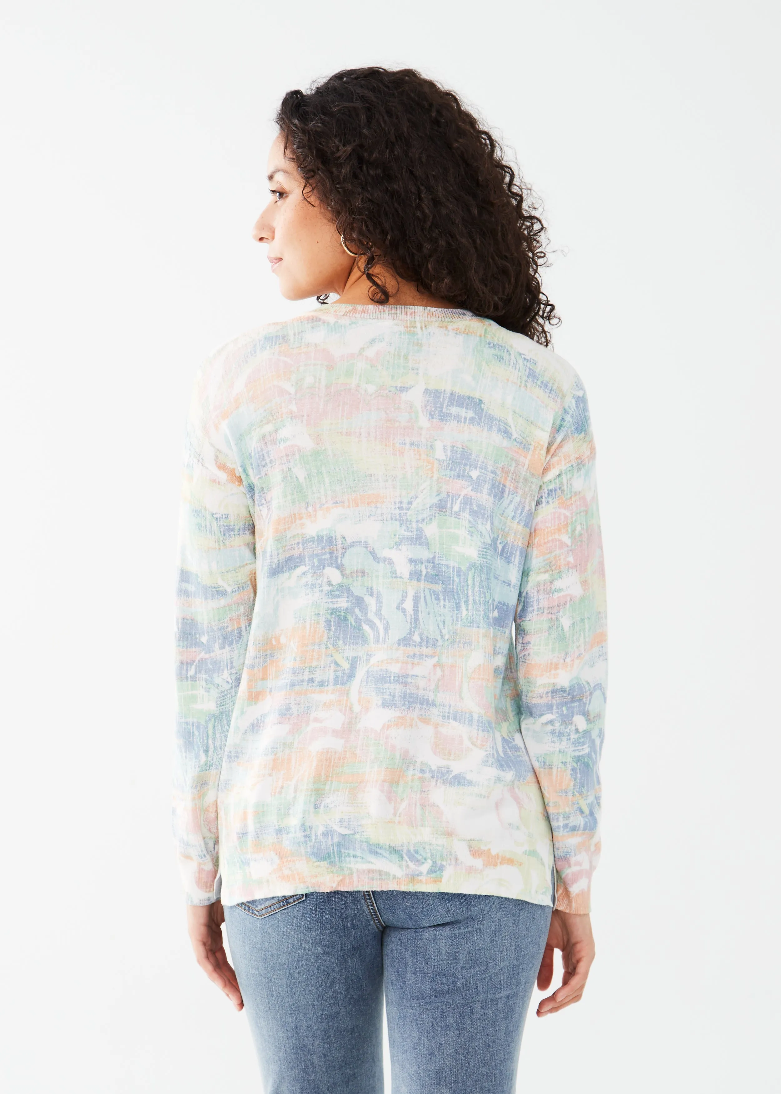 Printed Long Sleeve Sweater