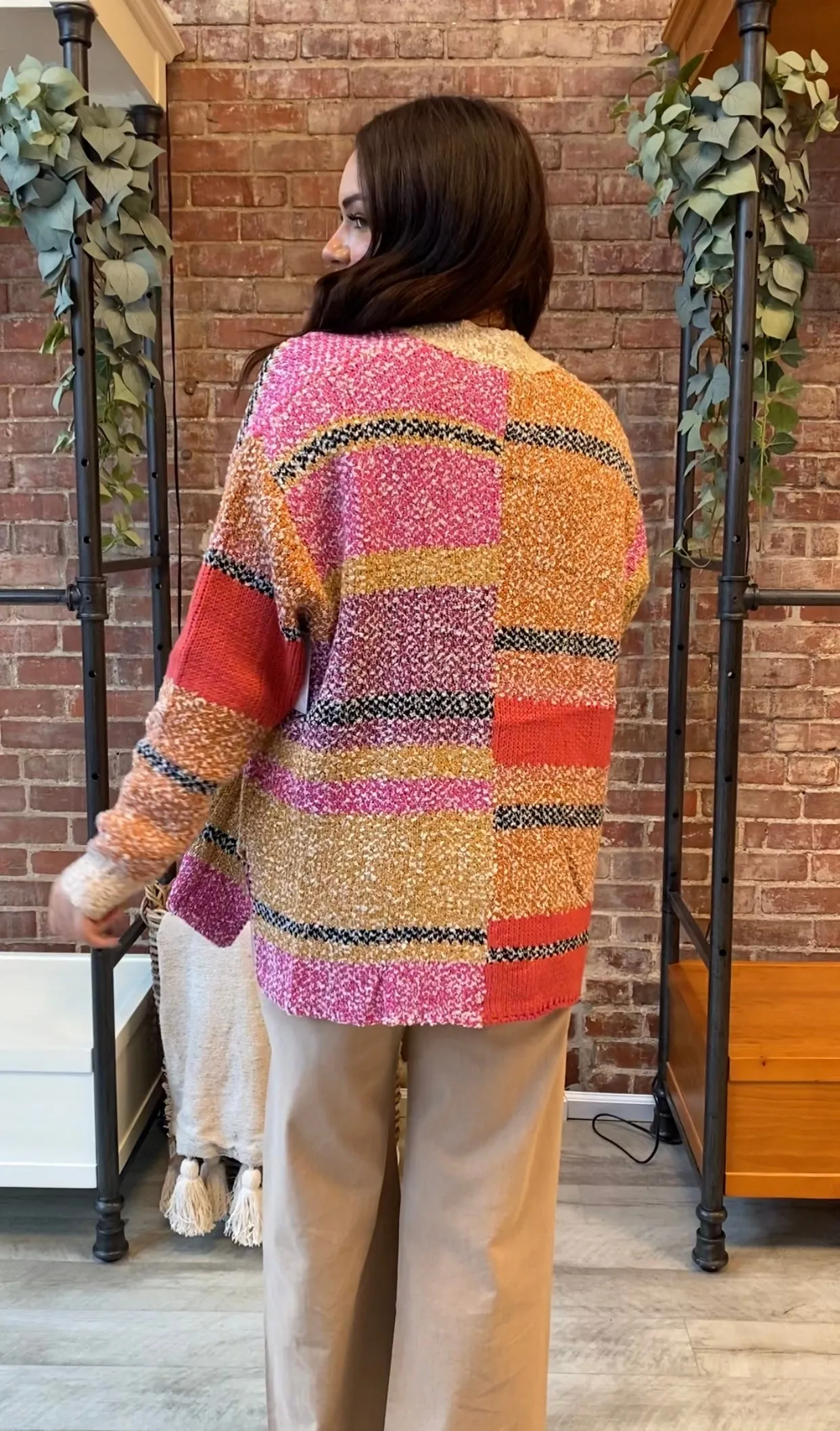 Remember Me Cardigan | Fuchsia Mustard Multi