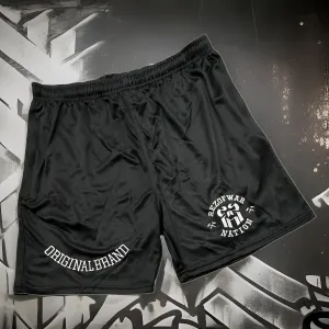 *REZOFWAR NATION* (Black-White) Activewear shorts