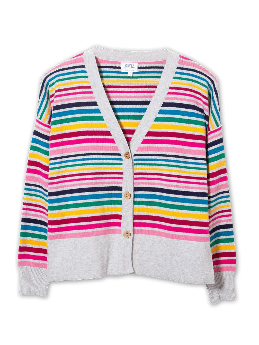 Sandbanks knit cardigan rainbow