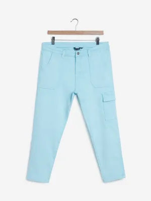 Sassy Soda Curves Aqua Cargo-Style Brix Jeans