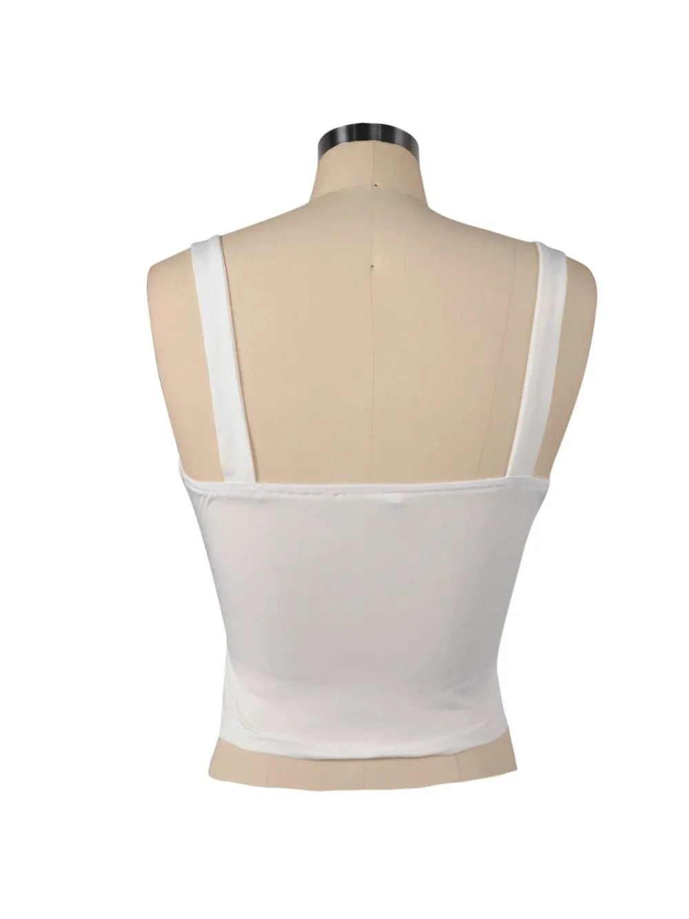 Silk Hollow Out Crop Top - Alluring Sleeveless Design, High-Quality Silk Fabric