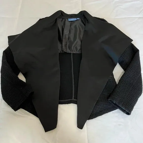 Simply Vera Open Front Tuxedo Blazer, Size Small