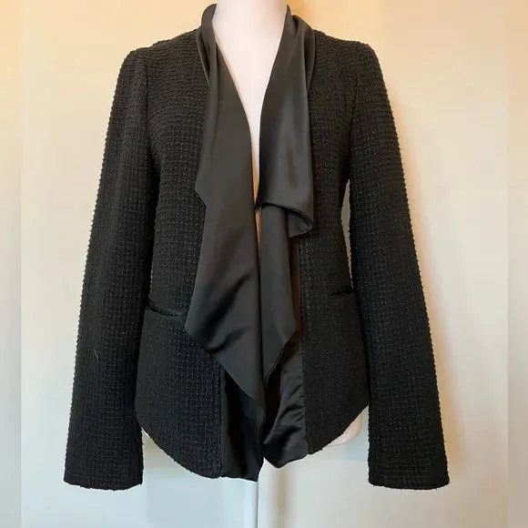 Simply Vera Open Front Tuxedo Blazer, Size Small