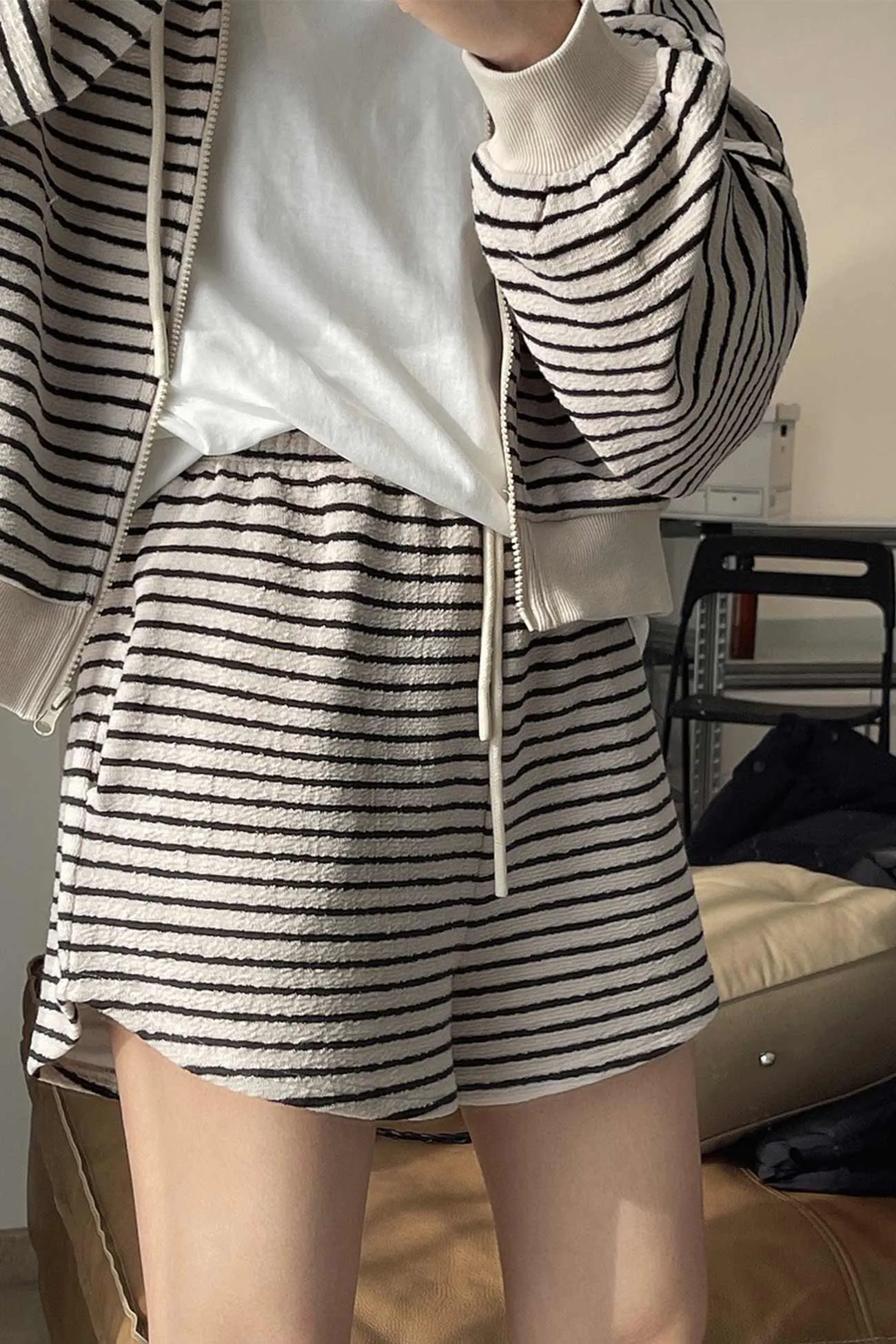 Striped Casual Loose Shorts