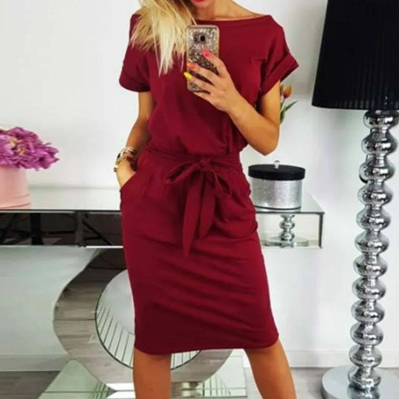 Summer Dress  New Women Casual Vintage Dress Sexy Bandage Bodycon Short Sleeve Dresses Sundress vestido