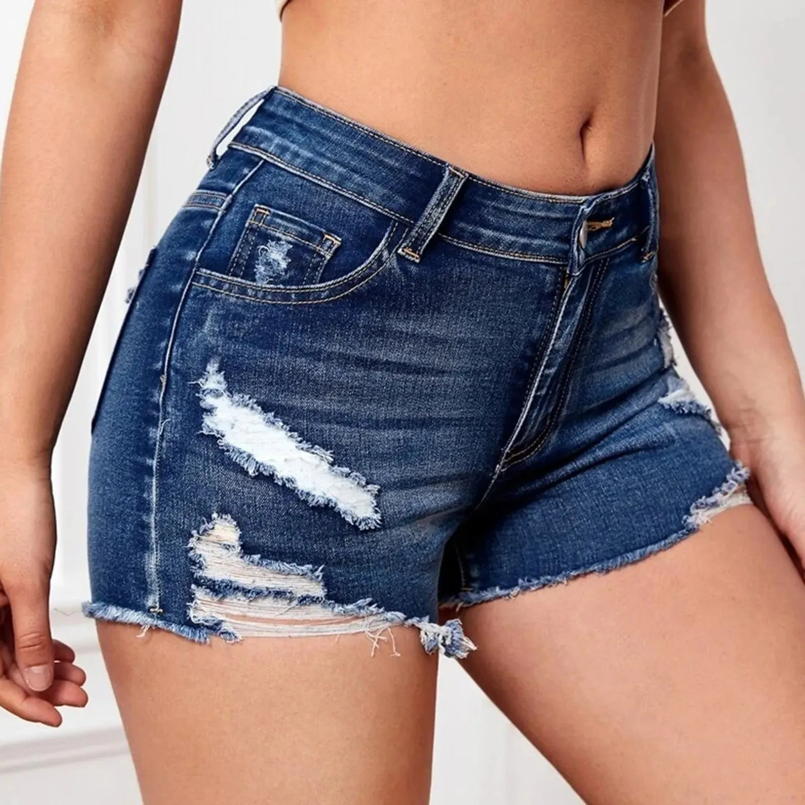 Summer High Waist Short Jeans Aesthetic Casual Wide-Legged Streetwear