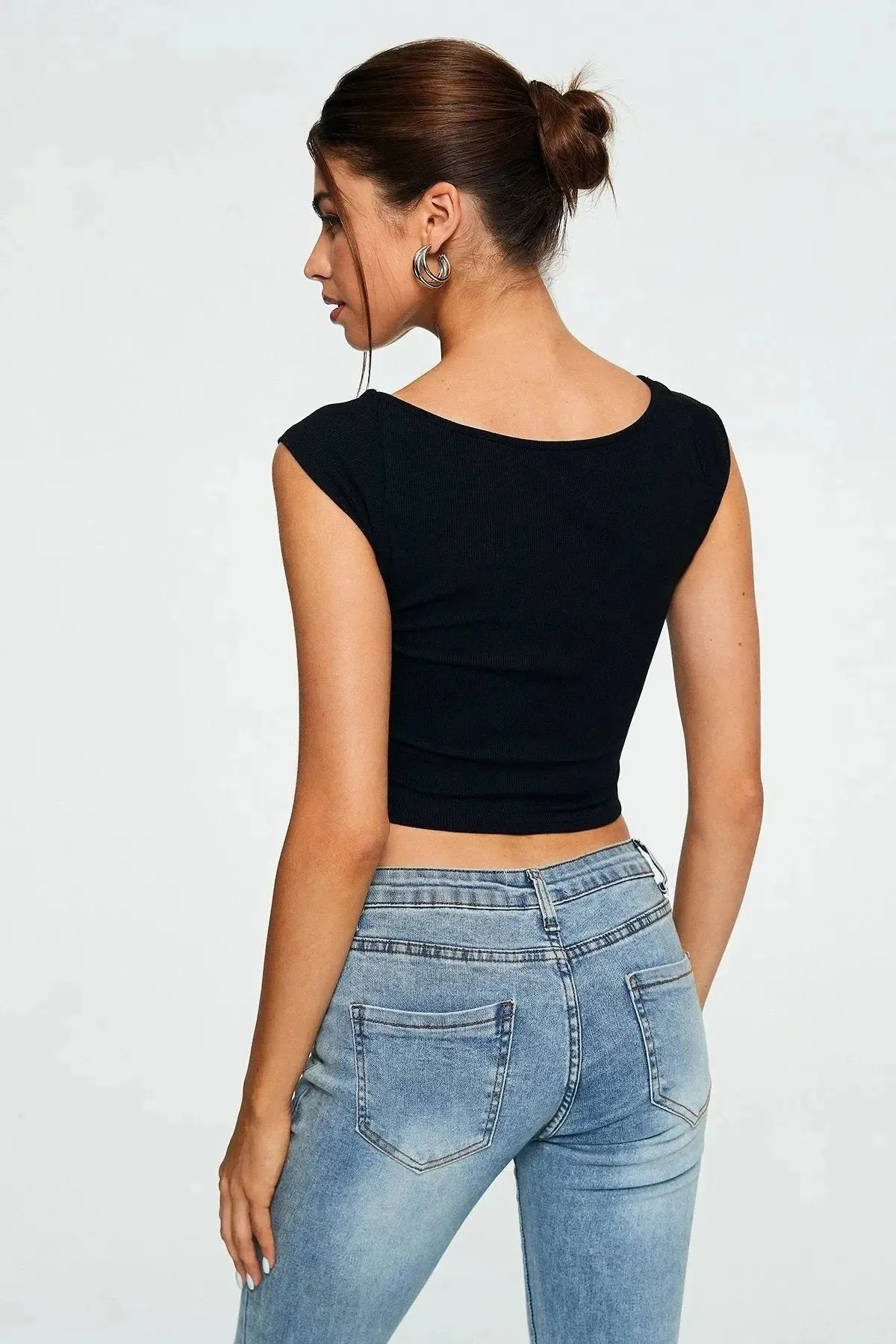 Sweetheart Ribbed Crop Top