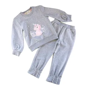 Unicorn Loungewear Set - Grey