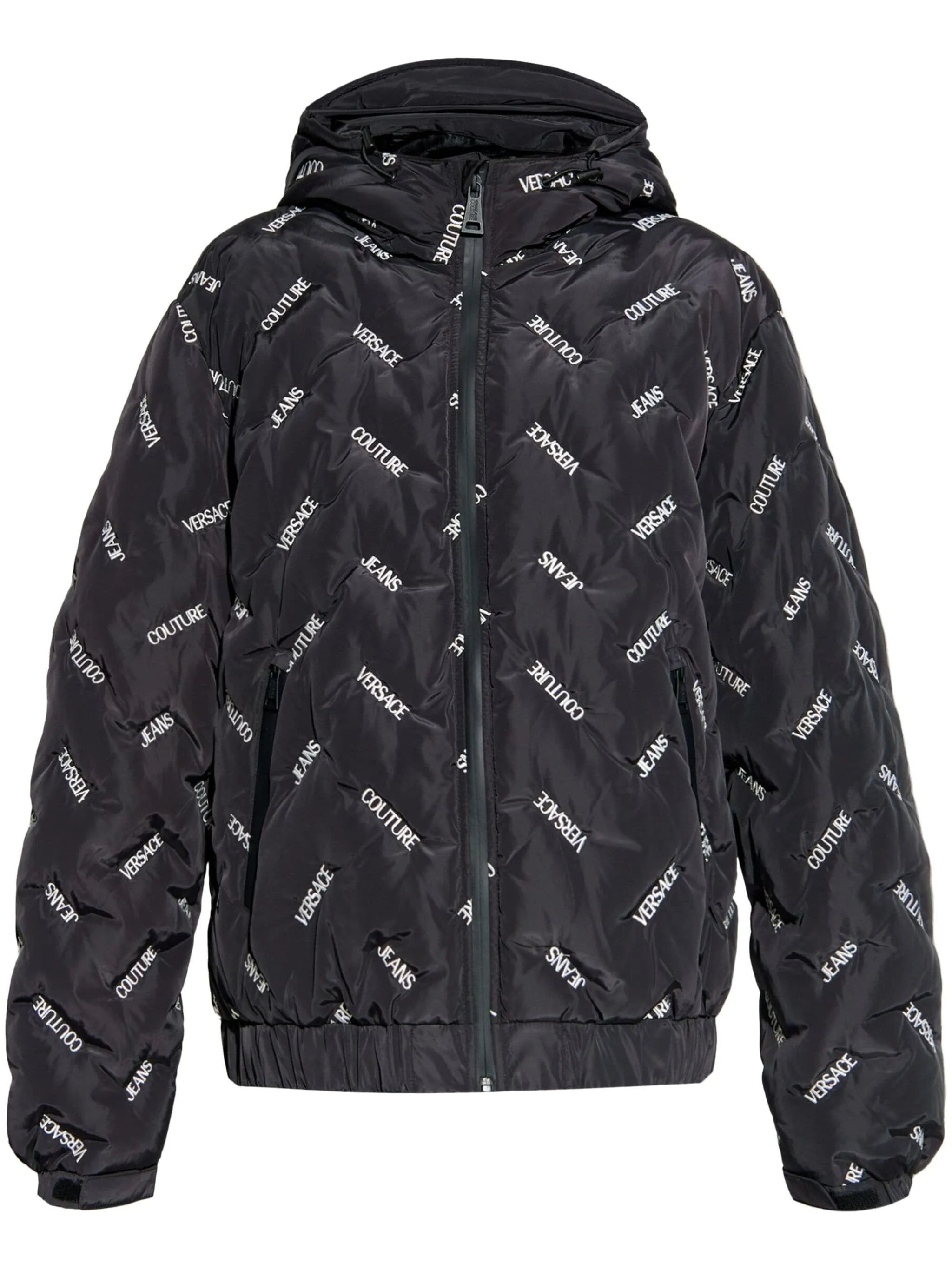 VERSACE JEANS COUTURE LOGO-PRINT PUFFER JACKET