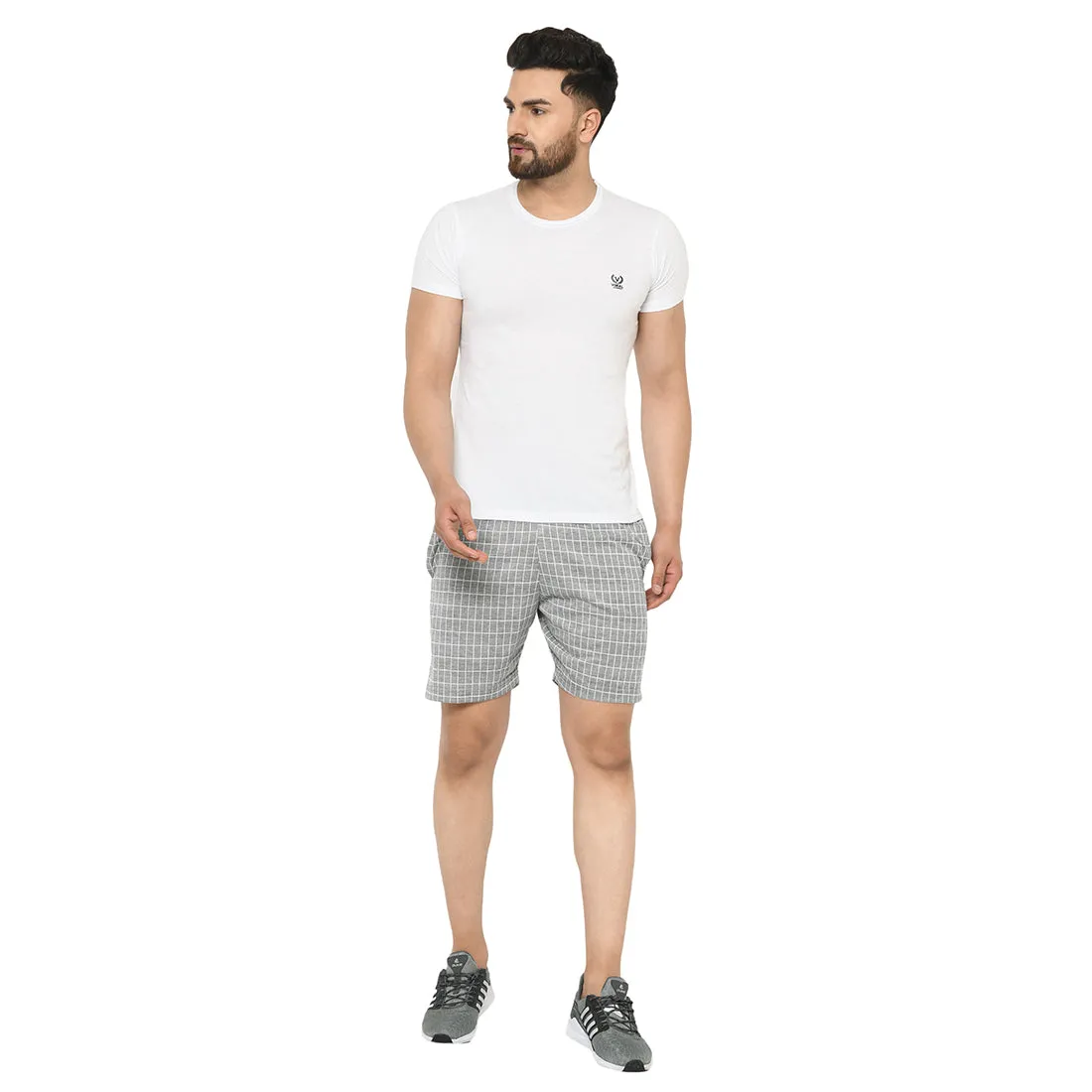 Vimal Jonney Grey Shorts For Men's