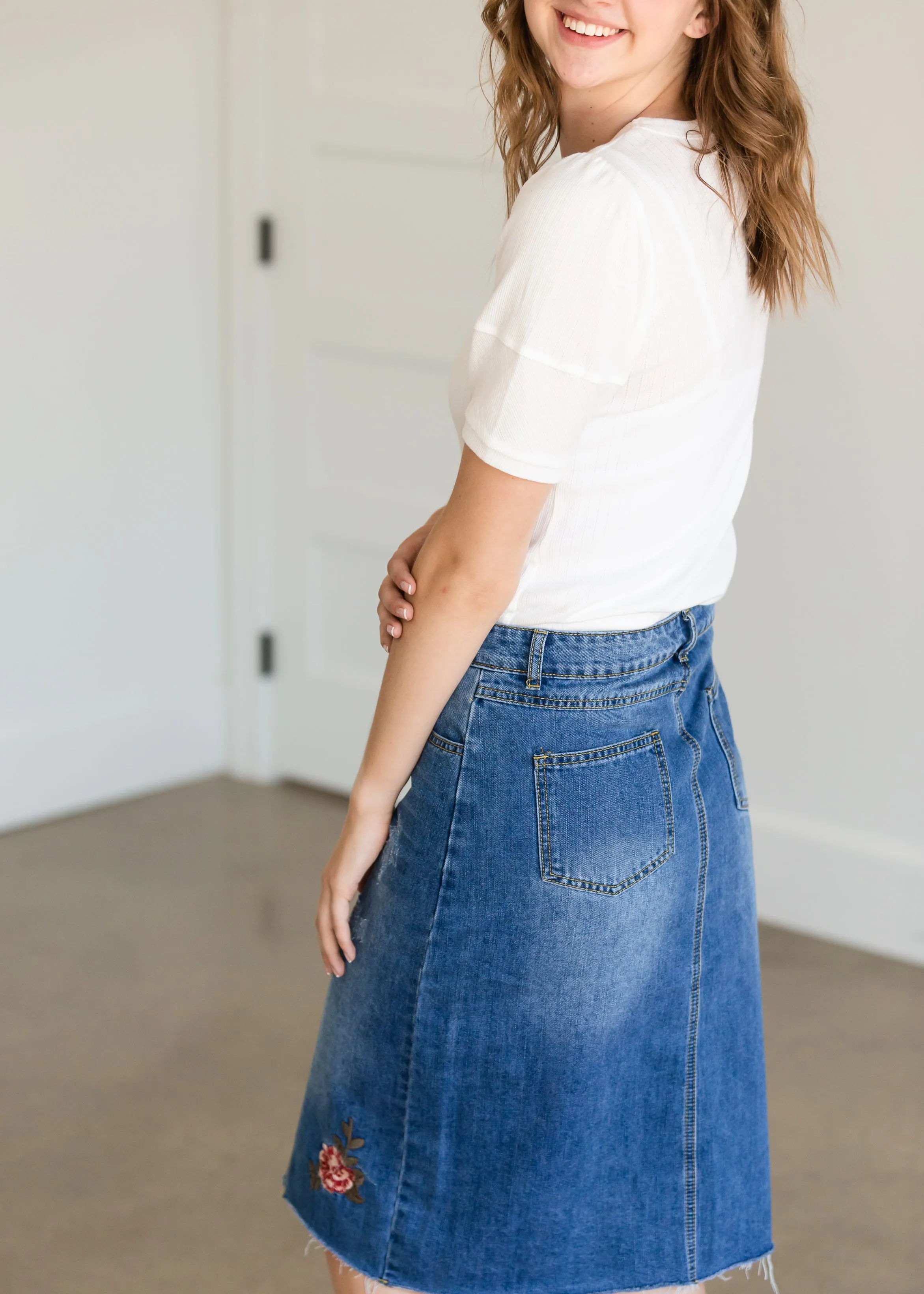 White Ribbed Puff Sleeve Tee - FINAL SALE