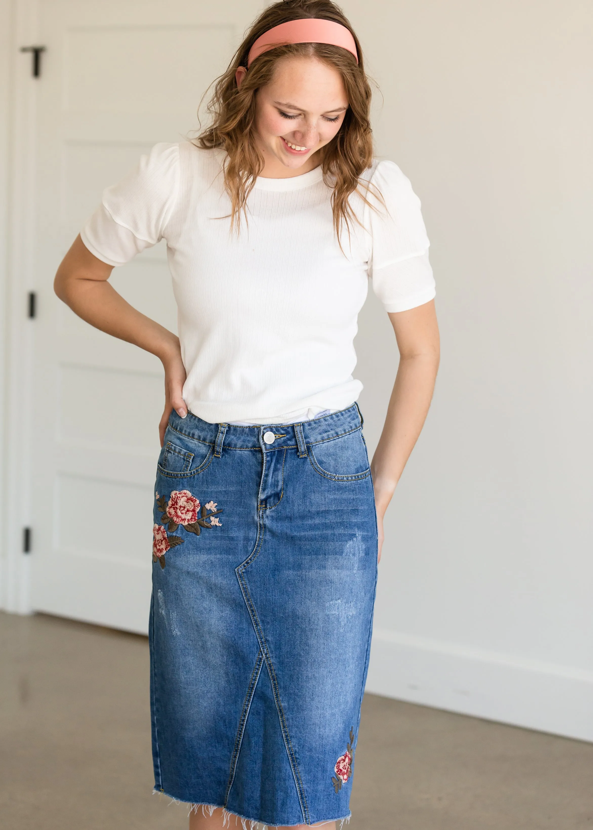 White Ribbed Puff Sleeve Tee - FINAL SALE