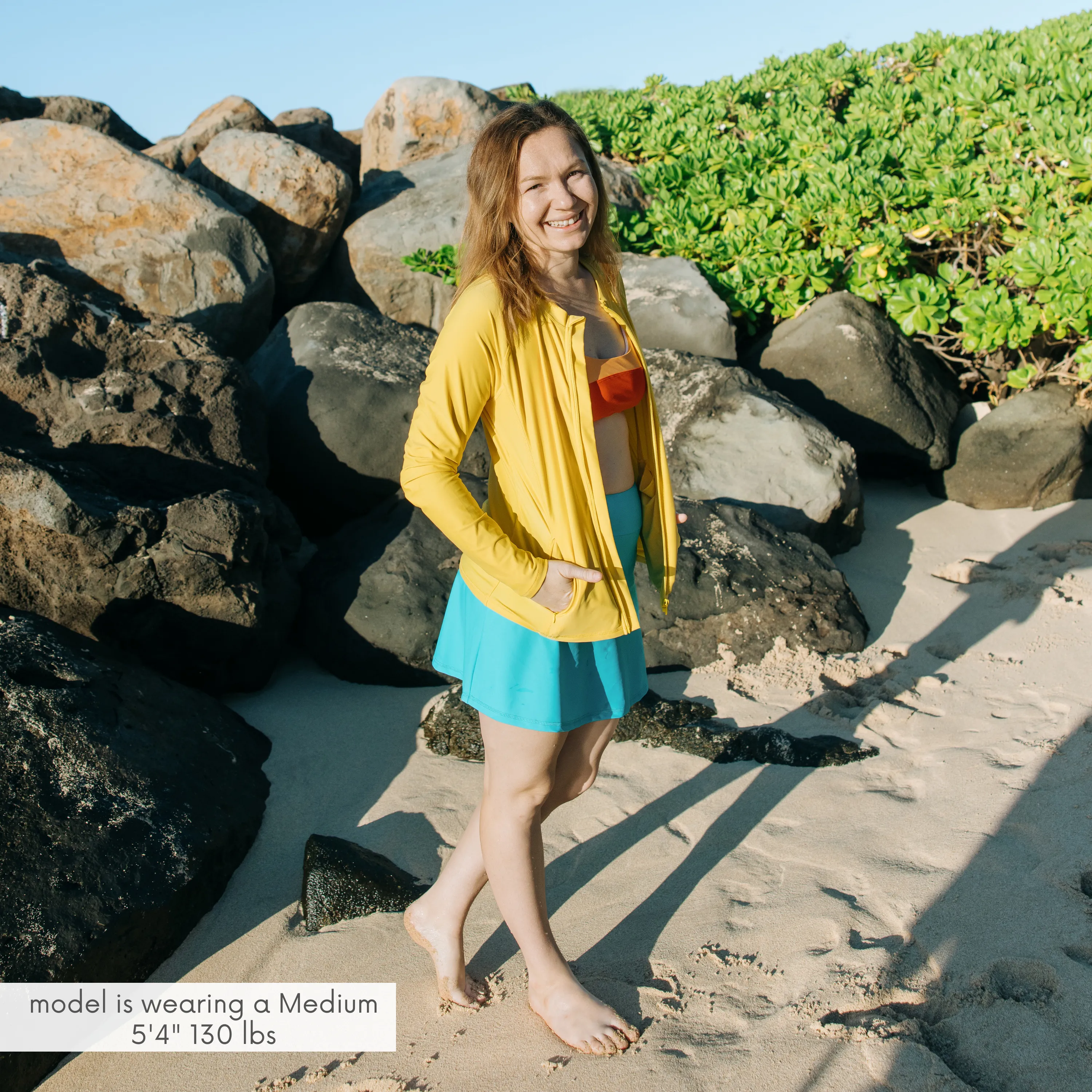 Women's A-Line Swim Skirt Swim Bottom | "Scuba Blue"