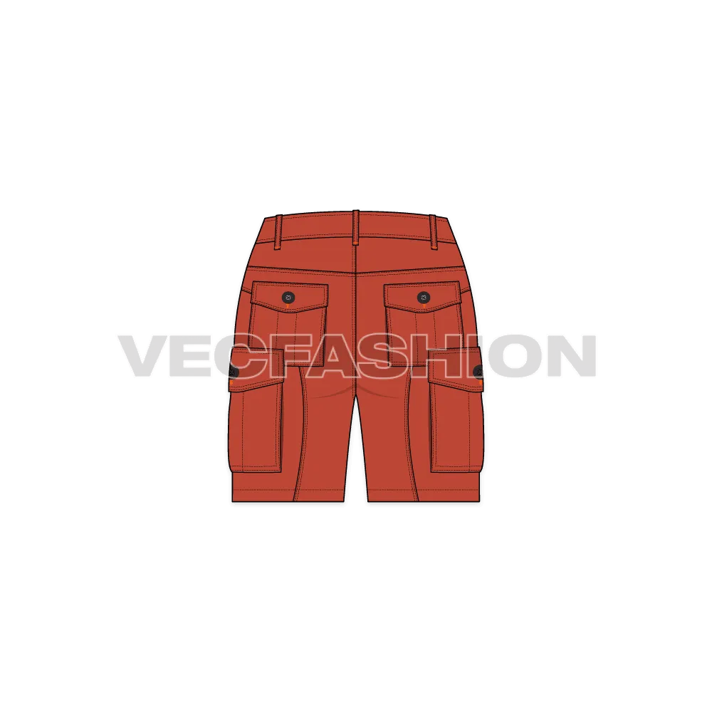 Women's Burnt Orange Cargo Shorts