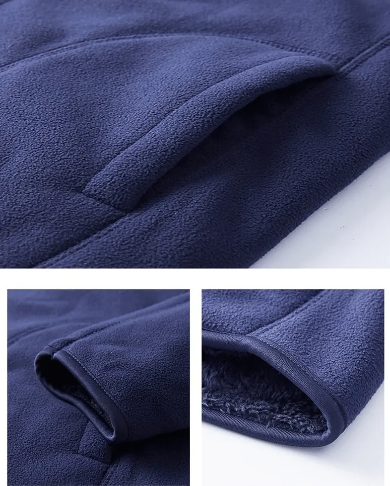 Women's Reversible Fleece Jacket / Stylish Zipper Pullover With Hood - SF0016