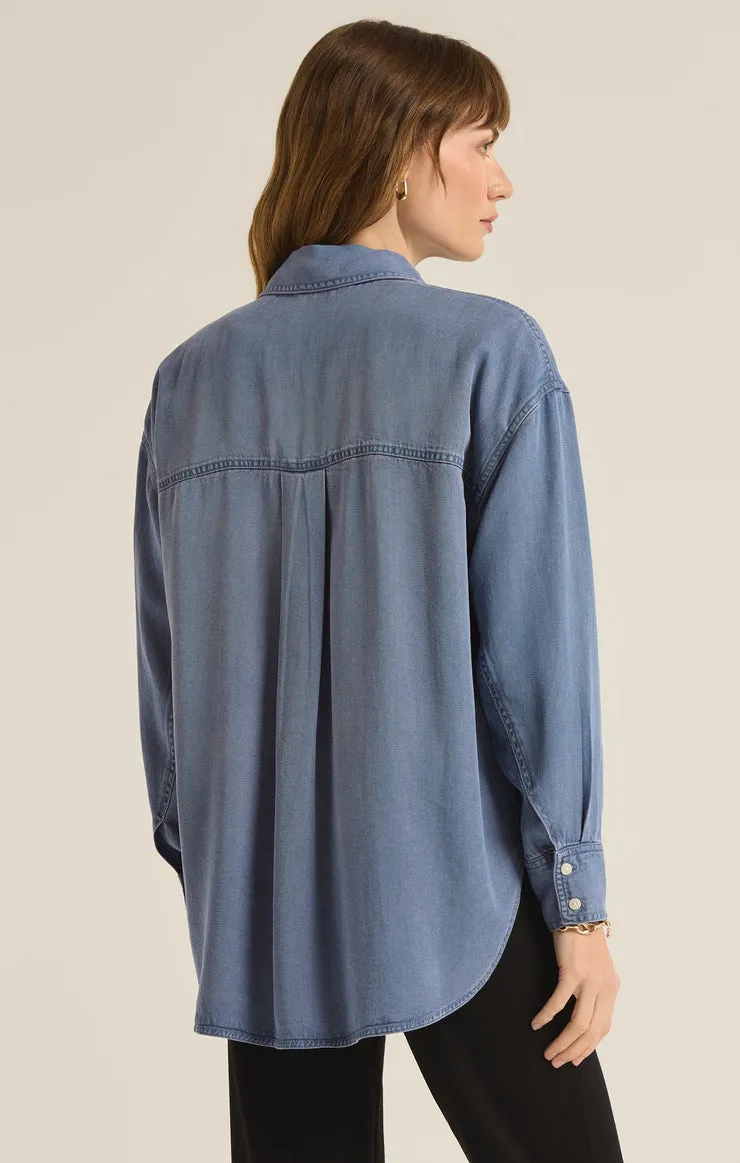 Z SUPPLY Colbie Chambray Long Sleeve Shirt