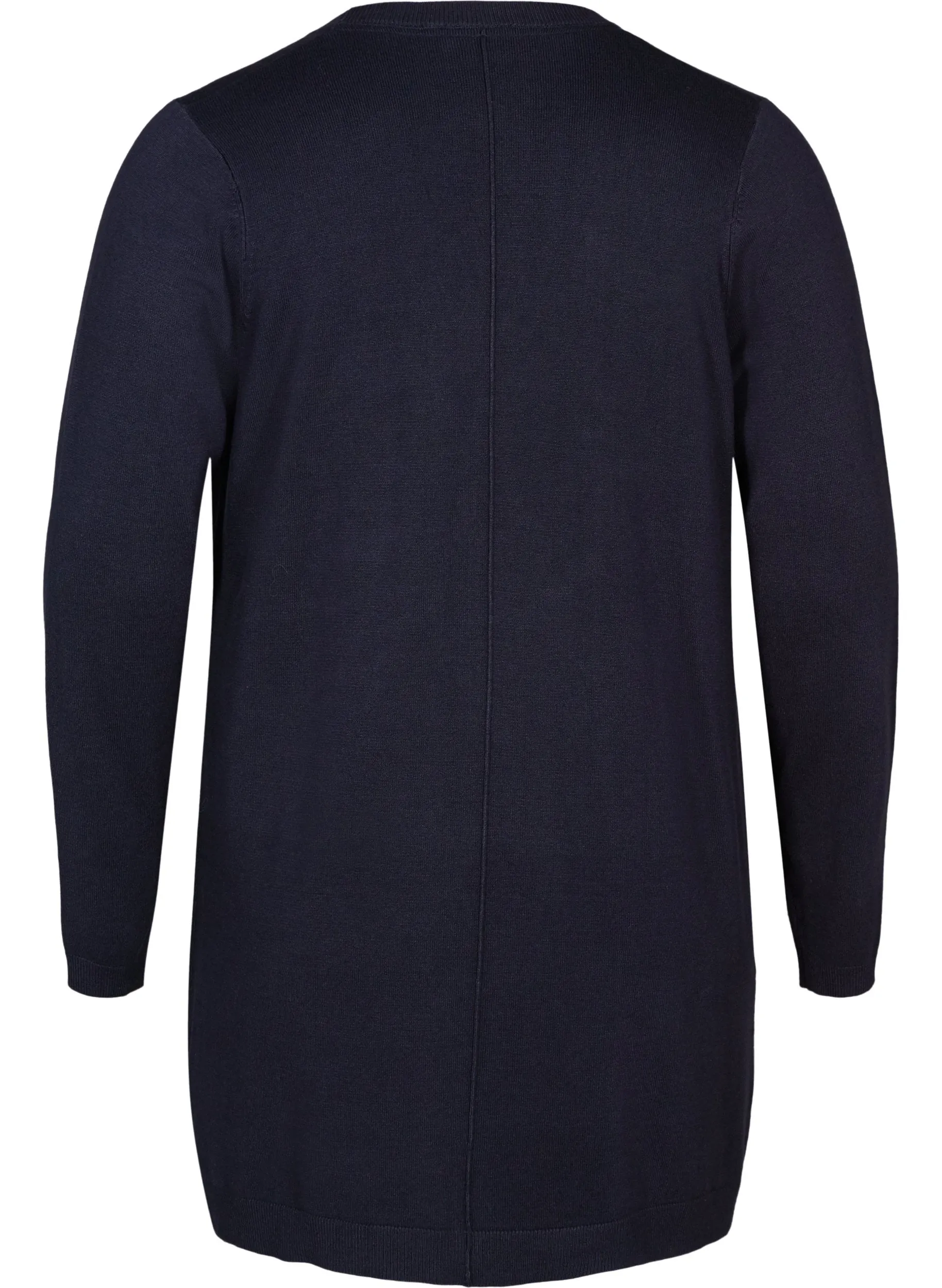 Zizzi Carrie Long Line Cardigan in Navy