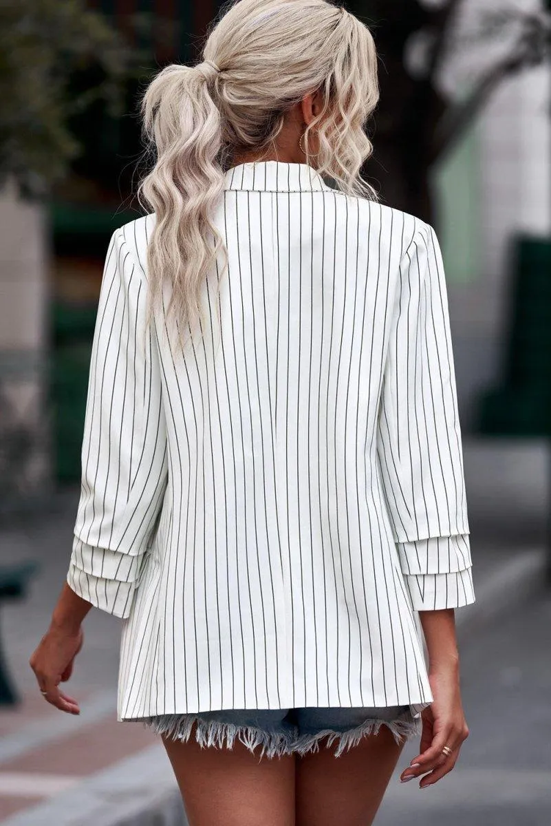 Zola Striped Long Sleeve Blazer